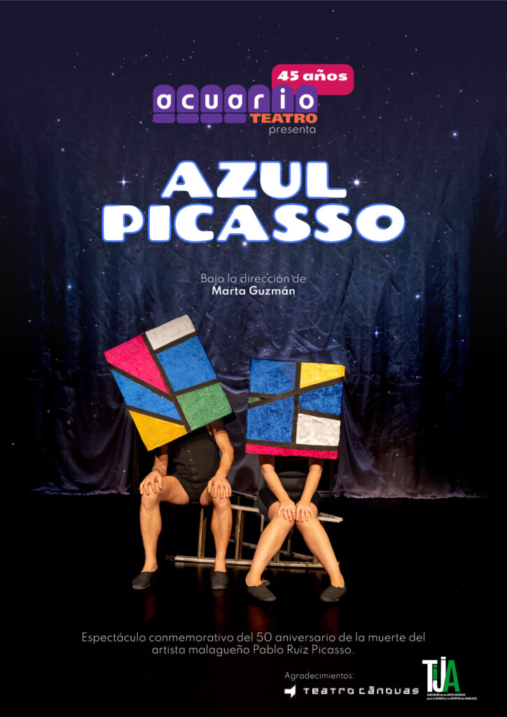 Cartel Azul Picasso - Acuario Teatro