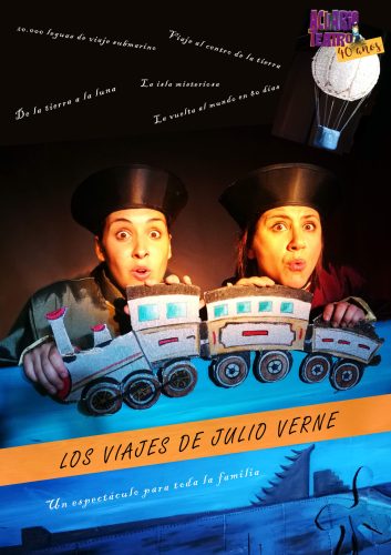 Cartel Los Viajes de Julio Verne - Acuario Teatro
